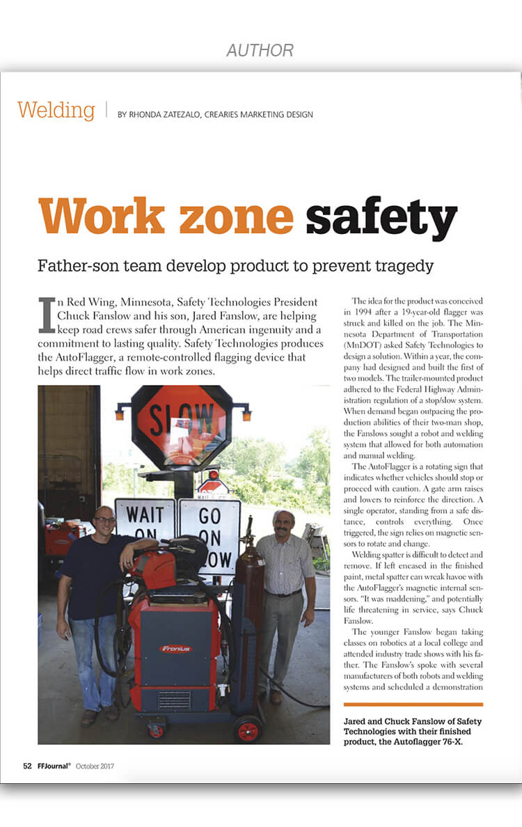 Work Zone Safety, Oct 2017 FF Journal